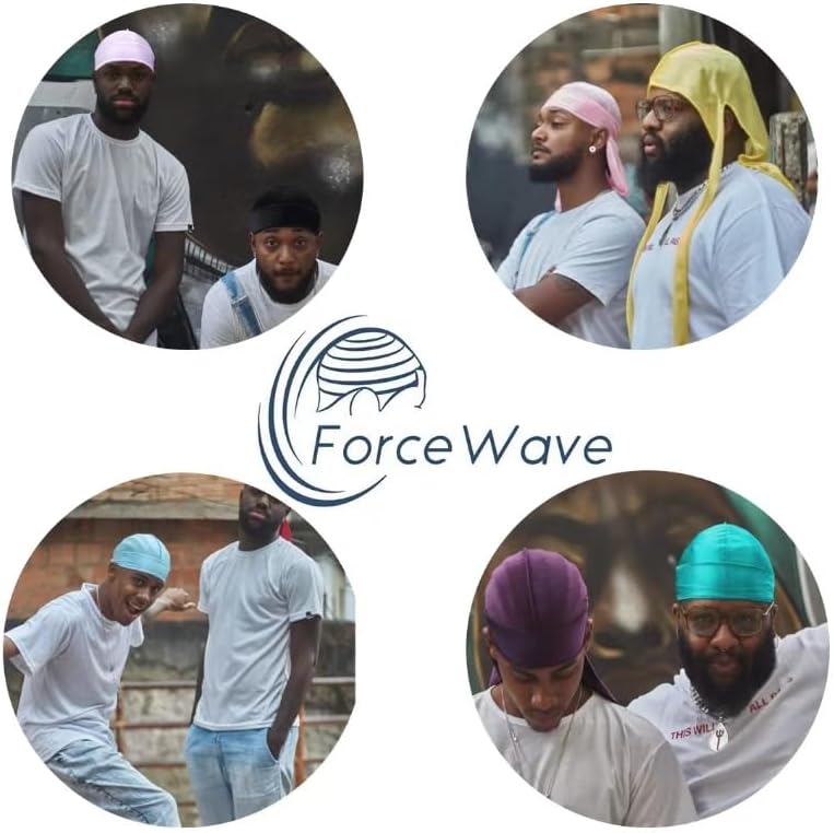 ForceWave 2 Pieces Silky Durag Pack for Men Women Waves, Premium Satin Deluxe Du-rag - Image 5